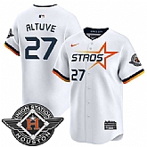 Men's Houston Astros #27 Jose Altuve White 2025 City Connect Limited Stitched Jersey Dzhi,baseball caps,new era cap wholesale,wholesale hats